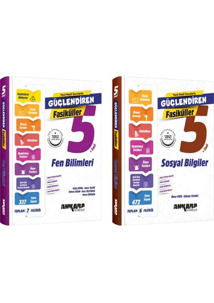 Ankara 2025 5. Sınıf Sosyal Bilgiler + Türkçe Güçlendiren Fasikül Seti 2 Kitap Güncel Müfredat