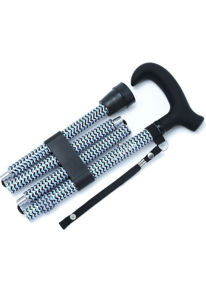 GB845 Desenli Katlanır Baston Zigzag Desenli