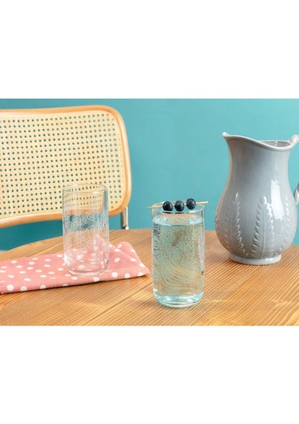 Musette-white Flowers 4'lü Meşrubat Bardağı Seti - 365 ml