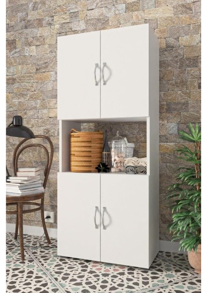 4 Kapılı Orta Bölmeli Çok Amaçlı Dolap modelleri