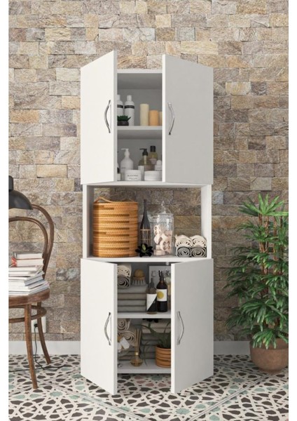 4 Kapılı Orta Bölmeli Çok Amaçlı Dolap fırsatları