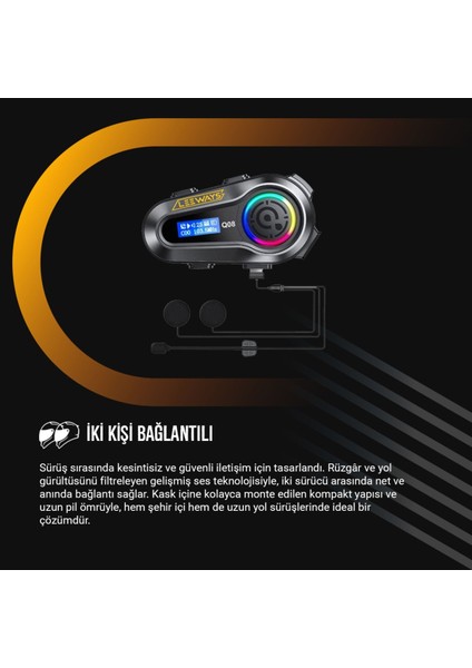 Işıklı Motosiklet Kask Kulaklık Intercom Uyumlu, Güçlü ve Konforlu Sürüş Deneyimi modelleri