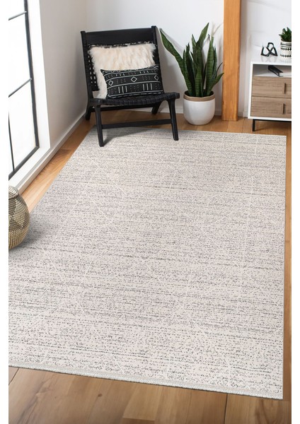 Bambu Saten Halı Kilim Salon Mutfak Koridor Yolluk Dokuma Makine Halısı Petra 2 Gri