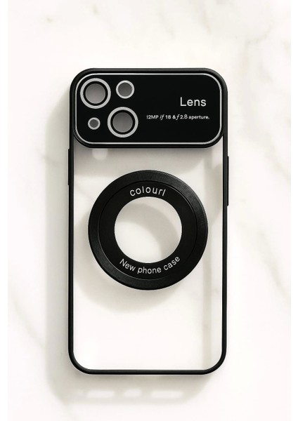 Iphone 15 Kılıf Kamera Korumalı Magsafe Colourl Siyah