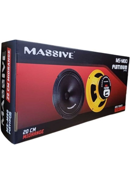 20 cm Çift Değer 900W 350 Rms Midrange Takım 2 Adet