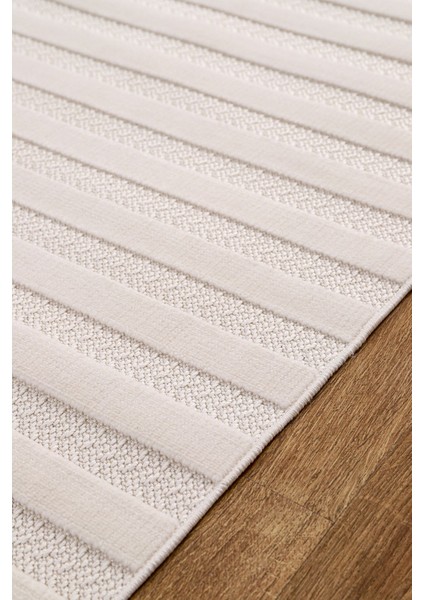 Kadife Bambu Dokuma Modern Kaymaz Salon Halısı Mutfak Halısı Koridor Halısı Yolluk Çizgi Beyaz modelleri