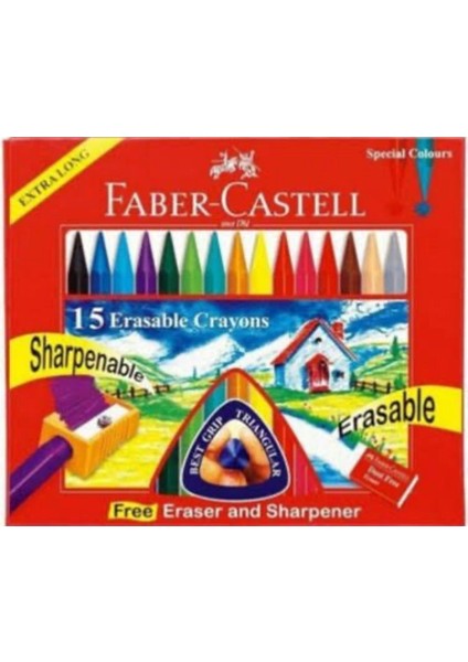 Faber Castell Mum Boya Silinebilir 15 Renk