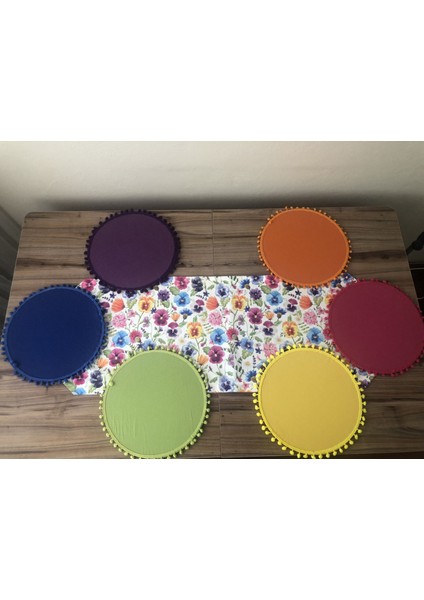 Çiçek Desenli Runner & Ponponlu Supla fiyatları