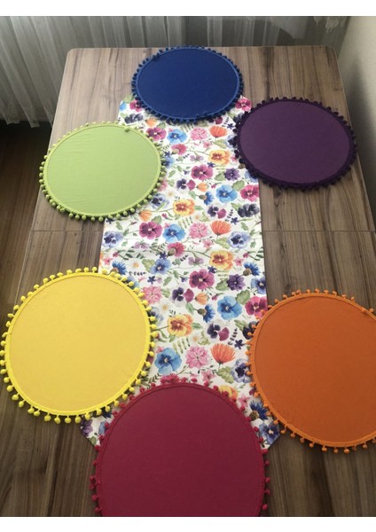 Çiçek Desenli Runner & Ponponlu Supla modelleri