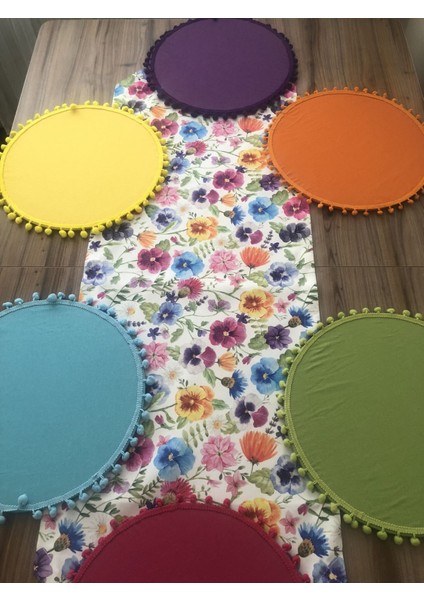 Çiçek Desenli Runner & Ponponlu Supla fırsatları