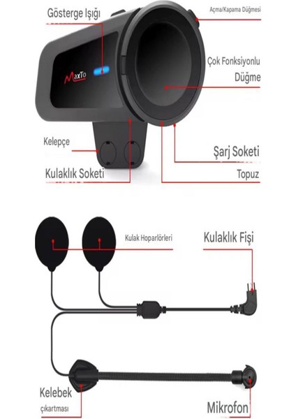 Su Geçirmez Motosiklet Kask Kulaklık Intercom, Güçlü ve Dayanıklı Tasarım fırsatları