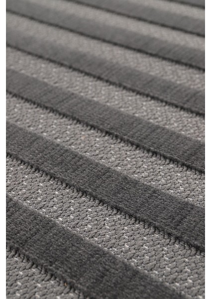 Kadife Bambu Dokuma Modern Kaymaz Salon Halısı Mutfak Halısı Koridor Halısı Yolluk Çizgi Antrasit fırsatları