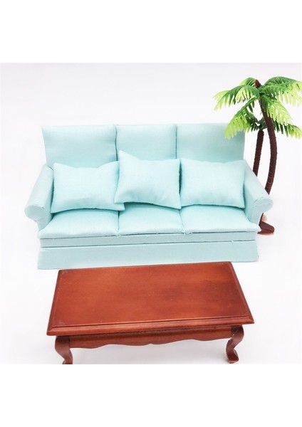 Minyatür Bebek Evi Üçlü Kanepe 1:12 Oturma Odası Sahne Dekorasyonu (Yurt Dışından) modelleri