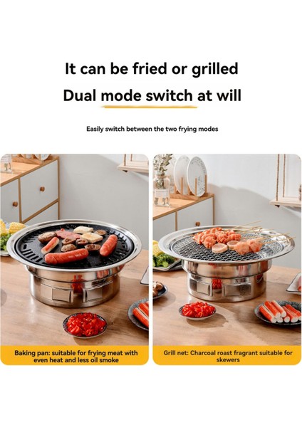 13 Inç Kore Barbekü Izgarası Çok Işlevli Kömürlü Barbekü Izgarası Taşınabilir Kömür Sobası Kamp Piknik Iç Mekan Için (Yurt Dışından)