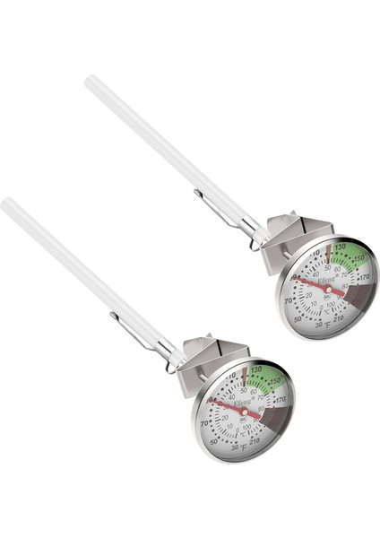 Anında Okunan Cep Süt Köpürtme Termometresi 1 Inç Kadran 5 Inç Prob Klipsli, Kahve Içecekleri, Çikolatalı Süt Için (Yurt Dışından)