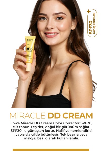 Miracle DD Cream Renk Düzeltici Krem Tüm Cilt Tipleri İçin SPF30 30 ml fiyatları