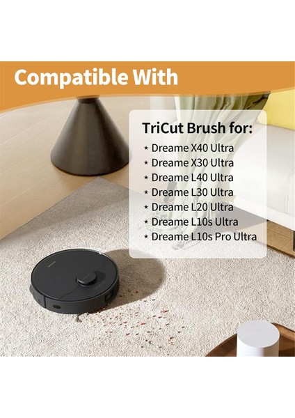 Dreame X40 Ultra, L20 Ultra, L10S Ultra, L10S Pro Ultra, L40 Ultra, X30 Ultra Robotik Süpürge Için Tricut Fırça Yedeği (Yurt Dışından) indirimleri