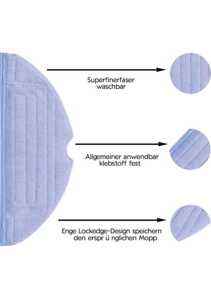 Roborock S7 S7MAXV S7MAXV Plus S8 S8+ T7S T7S Plus Elektrikli Süpürge Yedek Parçaları Için 12 Adet Mikrofiber Paspas Pedi Seti (Yurt Dışından) indirimleri