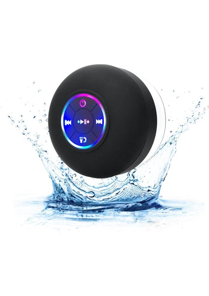 Duş Hoparlörü Mini Bluetooth Duş Hoparlörü Su Geçirmez Mini Taşınabilir Duş Hoparlörü LED Işıklı Açık Hava Hoparlörü (Yurt Dışından) fiyatları