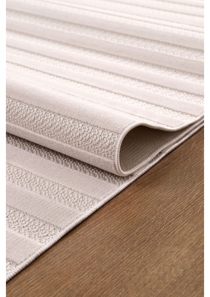 Kadife Bambu Dokuma Modern Kaymaz Salon Halısı Mutfak Halısı Koridor Halısı Yolluk Çizgi Bej fiyatları