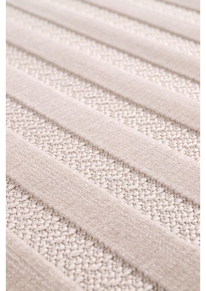 Kadife Bambu Dokuma Modern Kaymaz Salon Halısı Mutfak Halısı Koridor Halısı Yolluk Çizgi Bej fırsatları