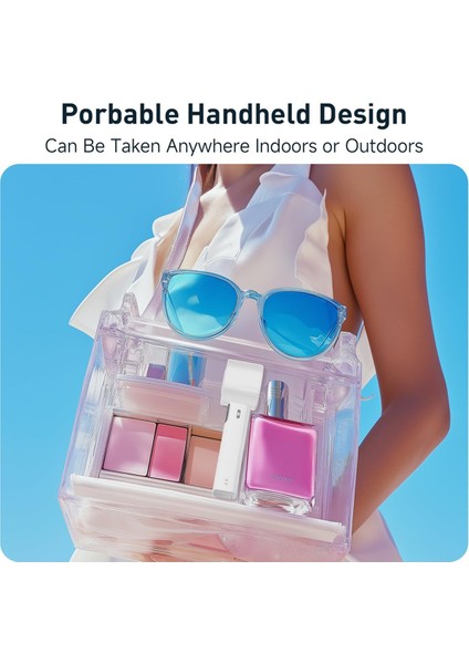 El Tipi Turbo Fan, Güçlü Fanlar [maksimum 20 Saat Soğutma], Mini Fanlar, LED Ekran, Kadınlar Erkekler Açık Hava Kapalı Beyaz (Yurt Dışından) indirimleri