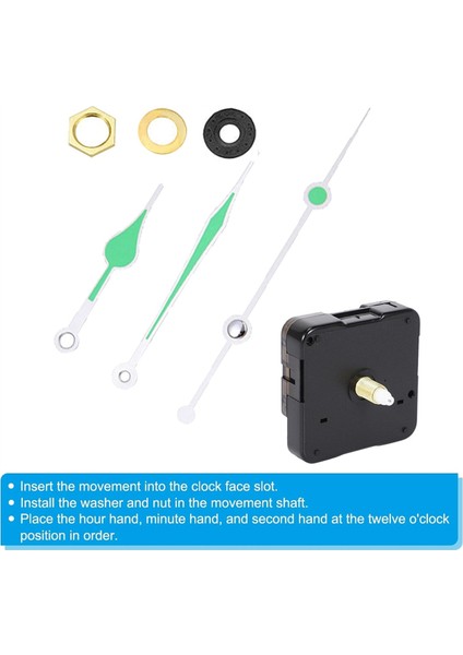 Saat Mekanizması Kuvars Saat Mekanizması Değiştirme Kiti, Sessiz Motor ve Akreplerle Kendin Yap Duvar Saati Tamir Parçaları (Yurt Dışından) indirimleri
