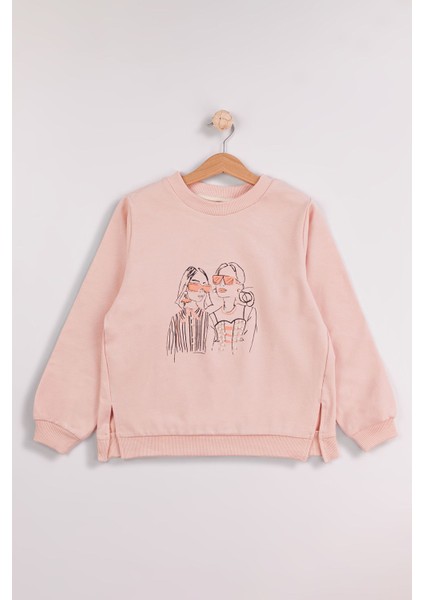 Kız Çocuk Orta Kalınlıkta Baskılı 2'li Paket Sweatshirt indirimleri