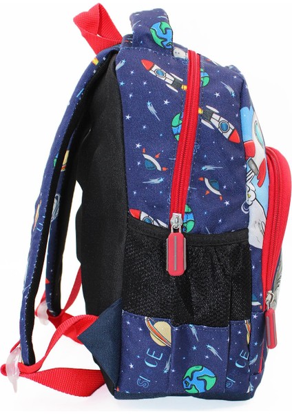2 Gözlü Jet Cool Astronot Anaokulu Çantası - Erkek Çocuk Çanta Kreş Çantası - Astronot Çanta modelleri