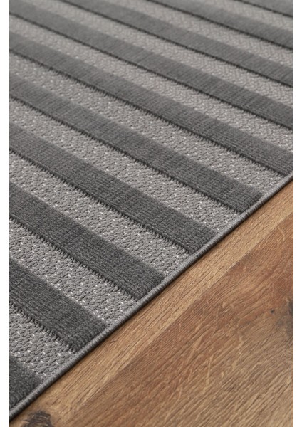 Kadife Bambu Dokuma Modern Kaymaz Salon Halısı Mutfak Halısı Koridor Halısı Yolluk Çizgi Antrasit modelleri