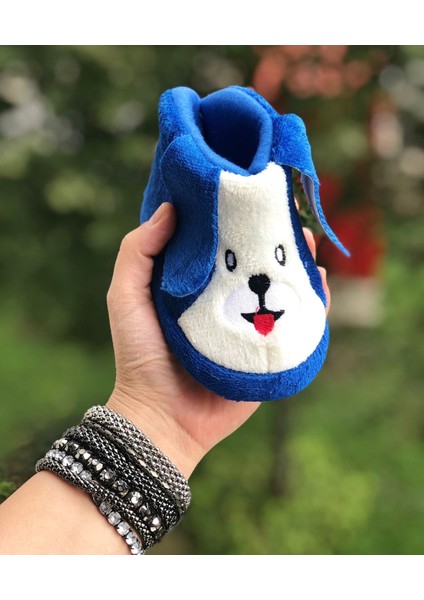 Çocuk Panduf Emojili Köpek Figürlü Çocuk Panduf Anaokulu Kreş Ev Ayakkabısı Ev Botu