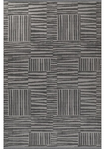 Bambu Yumuşak Halı Salon Mutfak Koridor Kesme Yolluk Dokuma Makine Halısı Art Antrasit