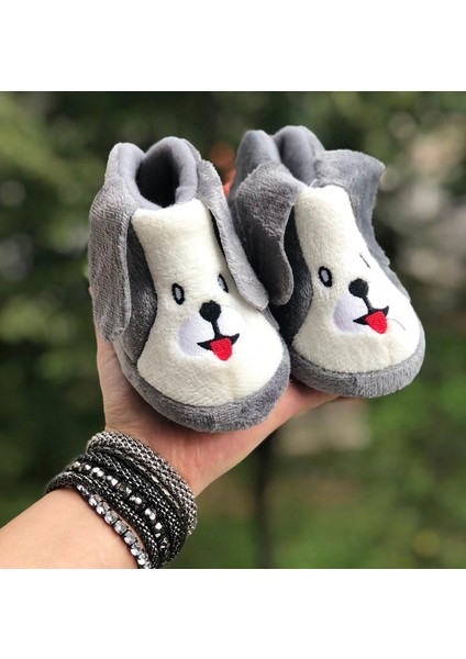 Çocuk Panduf Emojili Köpek Figürlü Çocuk Panduf Anaokulu Kreş Ev Ayakkabısı Ev Botu fiyatları