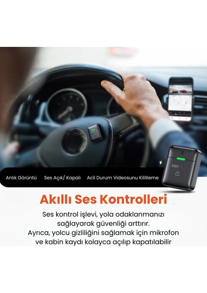2k Fhd Araç Kamerası, Gps, Wi-Fi, 160° Ultra Geniş Açılı, Çift Yönlü, Akıllı Sistemi fırsatları