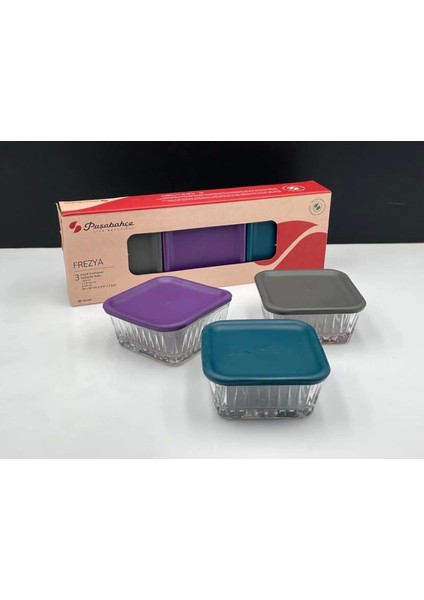 950126 Frezya Cam Saklama Kabı 3 Parça