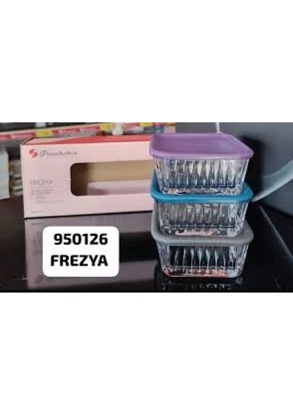 950126 Frezya Cam Saklama Kabı 3 Parça modelleri