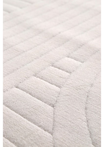 Bambu Saten Parlak Tüylü Yumuşak Kadife Halı Hav Tüy Vermez Taç Beyaz fırsatları