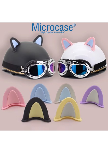 Motosiklet Kask Eşyalar Için Sevimli Dıy Yapışkanlı Karakter ve Parçalar Kedi Kulağı Seti - AL5258 indirimleri