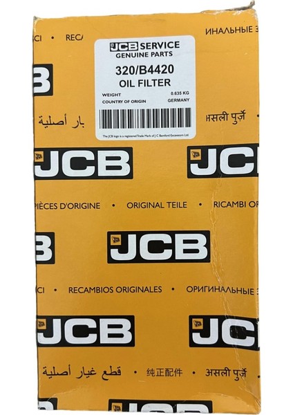Jcb 320/B4420 Orijinal Motor Yağ Filtresi