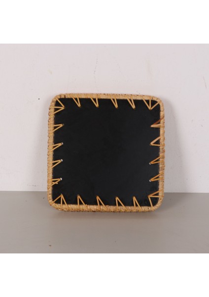 Mylamp Kare 18X18X3 Sedefli Rattan Tepsi & Duvar Dekoru modelleri