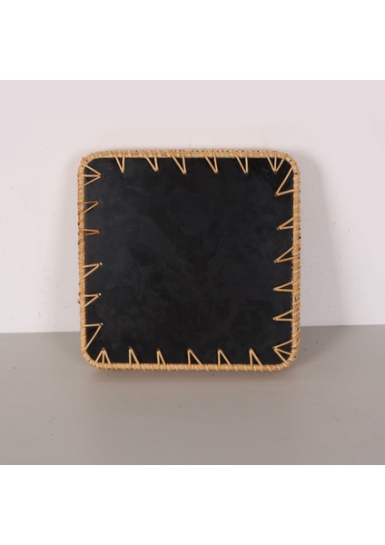 Mylamp Kare Balık 23X23X3 cm Sedefli Rattan Tepsi & Duvar Dekoru fırsatları