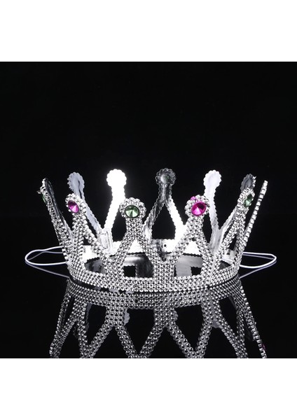 Gümüş Renk Çocuk ve Yetişkin Uyumlu Kraliçe Tacı Prenses Tacı 8X25 cm modelleri