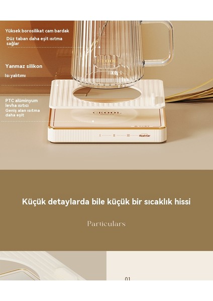 Termostat Ayarlanabilir Sıcaklık Isıtıcı Bardak Altlığı Bardak ile (Yurt Dışından) fırsatları