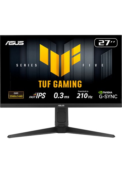 Tuf Gamıng VG27AQL5A 27 Fast IPS 2560X1440 0.3ms 210Hz 350CD Dp HDMI USB Hoparlör Vesa 3yıl Eyecare, Flıcker-Free,pivot,düşük Mavi Işık Monitör