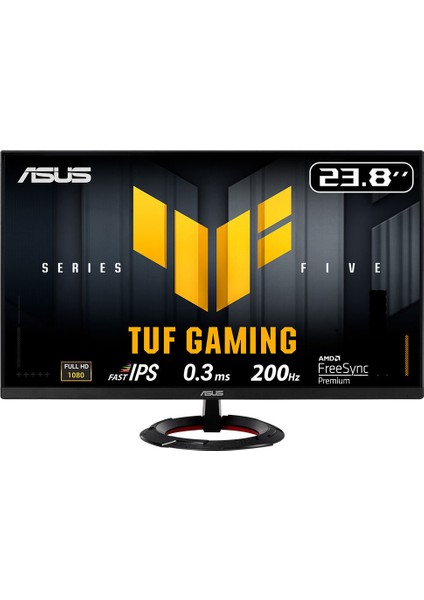 Tuf Gamıng VG249Q5R 23.8 Fast IPS 1920X1080 0.3ms 200Hz 300CD Dp HDMI Hoparlör Vesa 3yıl Flıcker-Free,çerçevesiz,düşük Mavi Işık Monitör