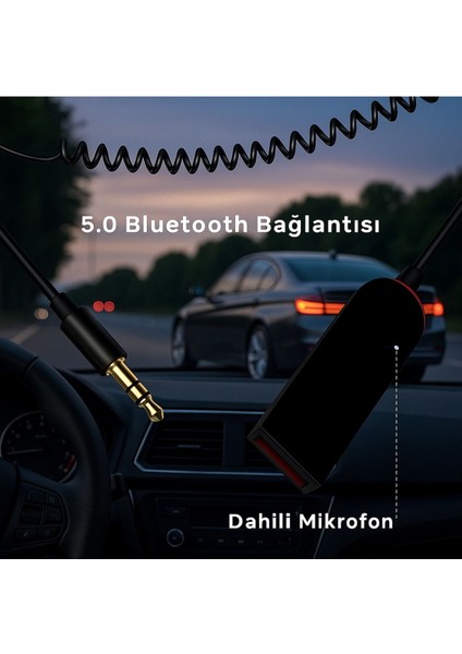 Araç Bluetooth Kiti, Usb, Aux, Micro Sd, Hd Ses, Mikrofonlu, Kablosuz Bağlantı