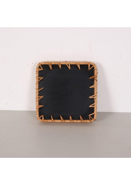 Mylamp Kare 18X18X3 Sedefli Rattan Tepsi & Duvar Dekoru fırsatları