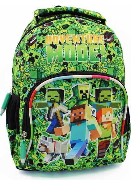 2 Gözlü Adventure Mode Minecraft Anaokulu Çantası - Erkek Çocuk Çanta Kreş Çantası Minecraft Çanta fiyatları