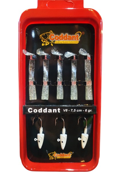 V8 7.5cm 6gr Şeffaf 5li Silikon Yem Seti fiyatları
