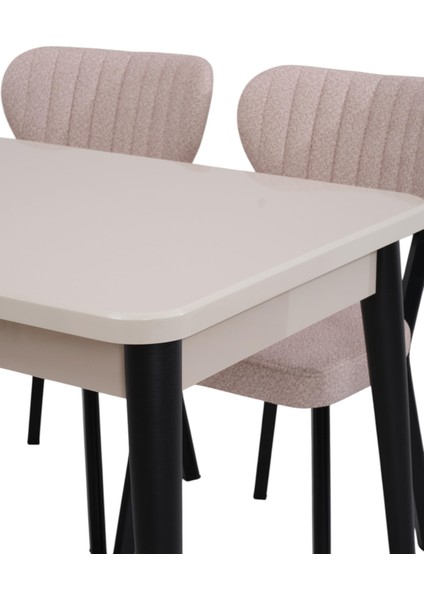 Yakamoz Kum Beji Elma Mdf Mutfak Masa Sandalye Takımı 80X130 fiyatları